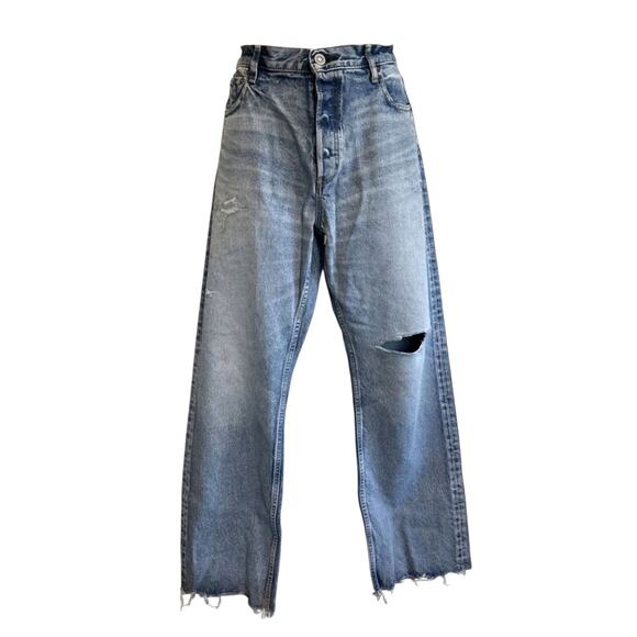 Vintage Moussy Denim Button Fly Womens 31 100% Cotton High Rise Light Wash Jeans - Picture 1 of 16